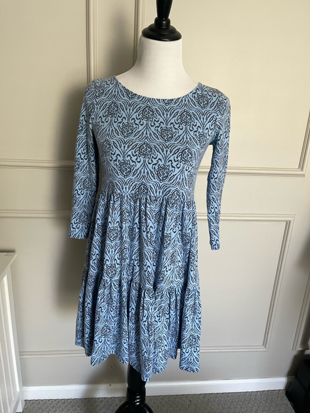 Lilly Pulitzer Blue and Navy Printed Tiered Dress